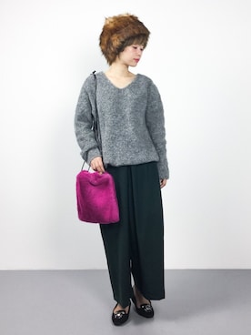 「SLOBE IENA（スローブイエナ）のアイテム（キャップ）」を使った、yukiさん（レディース・152cm）の秋コーディネート