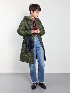 「LAVENHAM（ラベンハム）のアイテム（その他アウター）」を使った、yukiさん（レディース・152cm）の秋コーディネート