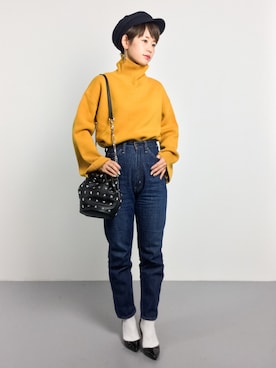 「URBAN RESEARCH Sonny Label（アーバンリサーチサニーレーベル）のアイテム（キャスケット）」を使った、yukiさん（レディース・152cm）の秋コーディネート