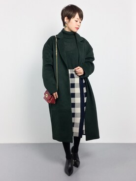 「RIM.ARK（リムアーク）のアイテム（その他アウター）」を使った、yukiさん（レディース・152cm）の冬コーディネート
