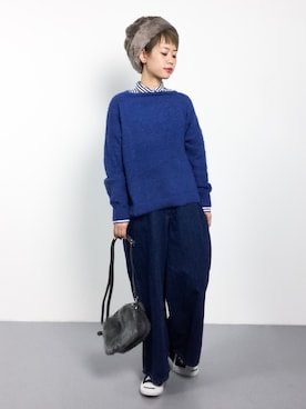 「Another Edition（アナザーエディション）のアイテム（帽子）」を使った、yukiさん（レディース・152cm）の冬コーディネート