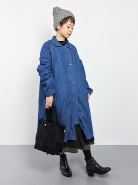「Black Sheep（ブラックシープ）のアイテム」を使った、yukiさん（レディース・152cm）の冬コーディネート