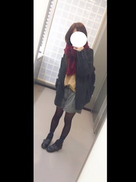 「ショーパン」｜「アイテム（その他アウター）」を使った、yUCHIさん（レディース・160cm）の冬コーディネート