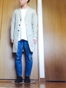 「HARE（ハレ）のアイテム（その他アウター）」を使った、ポテチさん（メンズ・165cm）の春コーディネート