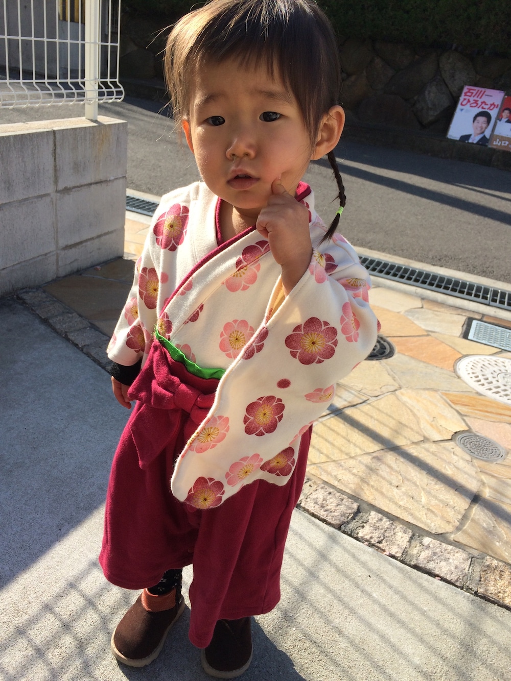 「着物、袴、baby、kids、kidsfashion、次女、お正月」｜coco_yuzuさん（レディース・165cm）の冬コーディネートの1枚目の写真