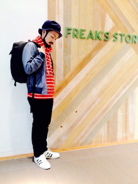 「パイル」｜「アイテム（MA-1）」を使った、【FREAK'S STORE】 オオヌキさん（メンズ・170cm）の春コーディネート