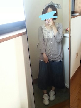「アイテム（バンダナ/スカーフ）」を使った、もこさん（レディース・147cm・20代）の秋コーディネート