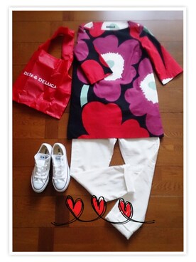 「URBAN RESEARCH Sonny Label（アーバンリサーチサニーレーベル）のSonny Label コーデュロイスリムテーパードパンツ（その他パンツ、ホワイト系）」を使った、さーこさん（レディース・156cm）の冬コーディネート