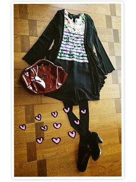 「MUVEIL（ミュベール）のアイテム（つなぎ/オールインワン）」を使った、さーこさん（レディース・156cm）の冬コーディネート