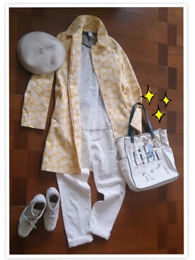 「URBAN RESEARCH Sonny Label（アーバンリサーチサニーレーベル）のSonny Label コーデュロイスリムテーパードパンツ（その他パンツ、ホワイト系）」を使った、さーこさん（レディース・156cm）の冬コーディネート