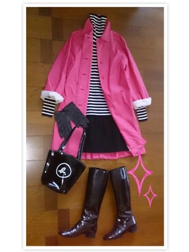 「Paul Smith（ポールスミス）のアイテム（ステンカラーコート）」を使った、さーこさん（レディース・156cm）の冬コーディネート