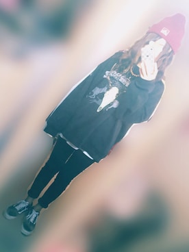 「ウッドネックレス」｜✯SAYAmosh✯さん（レディース・163cm）の冬コーディネート