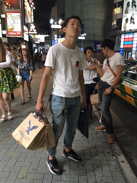 「430（フォーサーティ）のアイテム（トップス）」を使った、Takufumi Kojimaさん（メンズ・179cm）の夏コーディネート