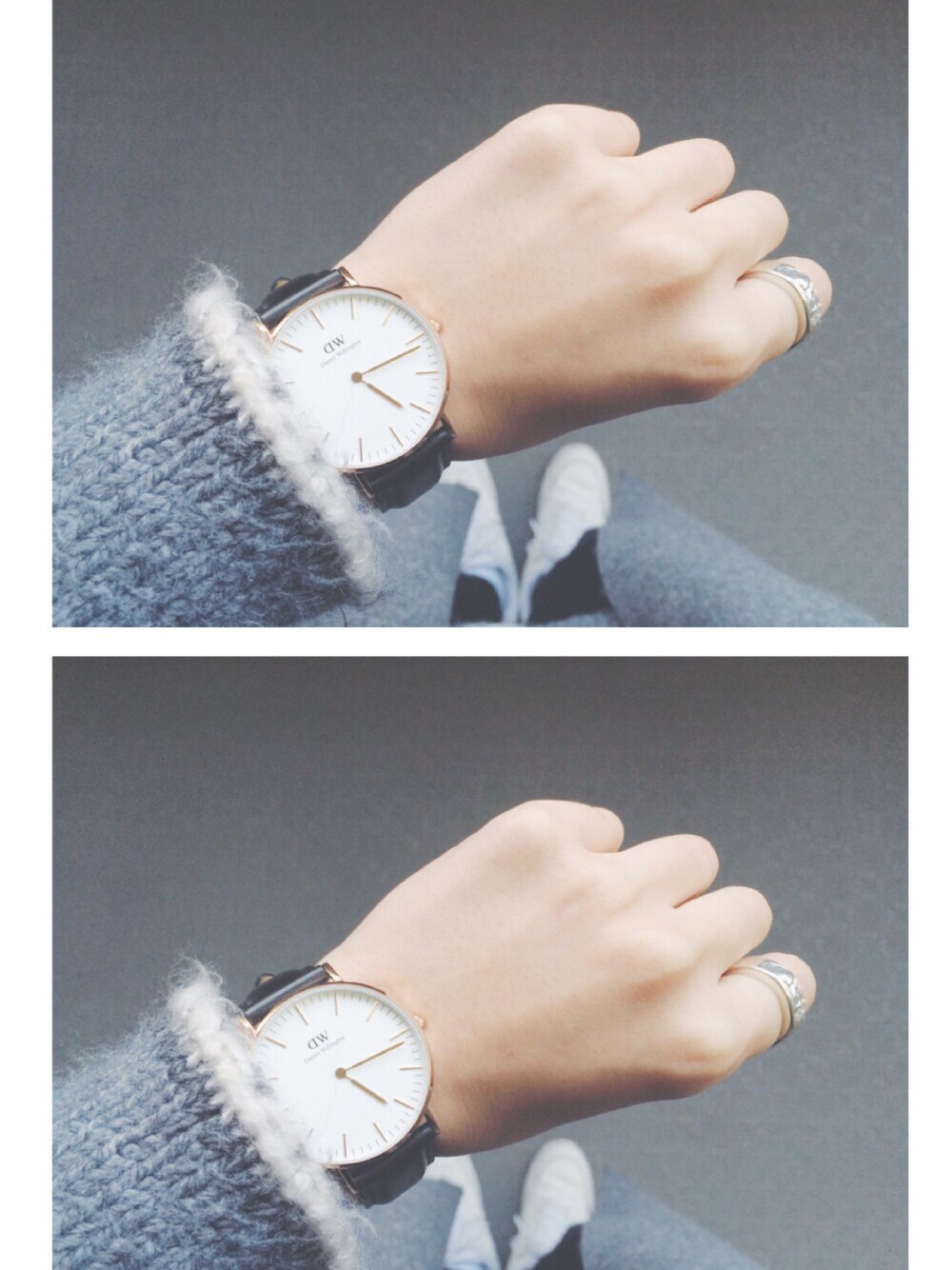 「時計、ダニエルウェリントン、Daniel Wellington」｜「Daniel Wellingtonのアイテム（アナログ腕時計、その他）」を使った、みかりんさん（レディース・159cm）の冬コーディネートの1枚目の写真