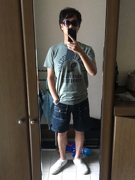 「Alpha Industries（アルファインダストリーズ）のアイテム（トップス）」を使った、2481093さん（メンズ・175cm）の夏コーディネート