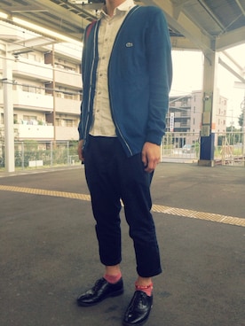 「HERE'S（HERE'S）のアイテム（パンツ）」を使った、kyo−heyさん（メンズ・168cm）の秋コーディネート