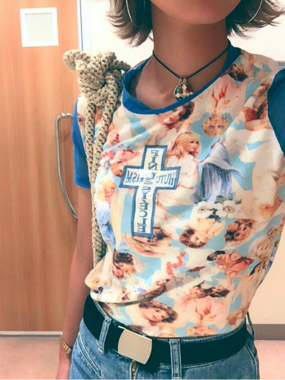 「エンジェル、Amijed、offday、ootd、ohotoro」｜「amijedのアイテム（ネックレス、その他）」を使った、aさん（レディース・150cm）の夏コーディネートの1枚目の写真