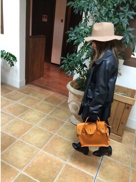 「COCO DEAL（ココディール）のアイテム（帽子）」を使った、yu♡さん（レディース・145cm）の冬コーディネート