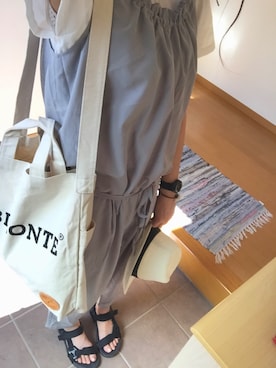 「and it_（アンドイット）のアイテム（サロペット/オーバーオール）」を使った、s a y a ▽さん（レディース・164cm）の夏コーディネート