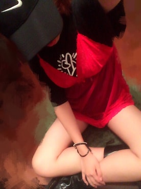 「Keith Haring（キース・ヘリング）のアイテム（トップス）」を使った、#a$i€oさん（レディース・163cm）の秋コーディネート