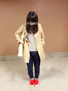 「Anna Kerry（アンナケリー）のアイテム」を使った、hisanoさん（レディース・159cm）の冬コーディネート