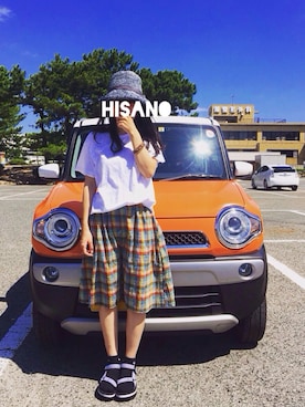 「青空」｜「アイテム（その他）」を使った、hisanoさん（レディース・159cm）の夏コーディネート