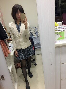 「西裝外套」｜「アイテム（ワンピース/ドレス）」を使った、Mira Chengさん（レディース・158cm）の冬コーディネート