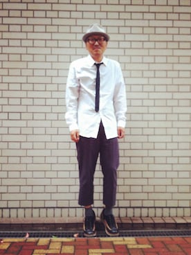 「H&M（エイチ・アンド・エム）のアイテム（ネクタイ）」を使った、MITSURU21さん（メンズ・174cm）の秋コーディネート