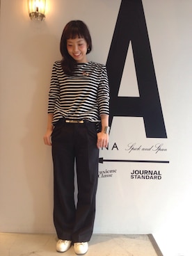 「YOUNG&OLSEN The DRYGOODS STORE（ヤングアンドオルセン）のアイテム（スニーカー）」を使った、shokoさん（レディース・163cm）の冬コーディネート