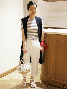 「ivory court（アイボリーコート）のアイテム（ショルダーバッグ）」を使った、shokoさん（レディース・163cm）の春コーディネート