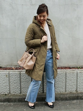 「ivory court（アイボリーコート）のアイテム（ショルダーバッグ）」を使った、shokoさん（レディース・163cm）の冬コーディネート