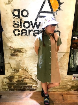 「goslowcaravan」｜「アイテム（ワンピース/ドレス）」を使った、GSCkichijoji546さん（レディース・154cm）の夏コーディネート