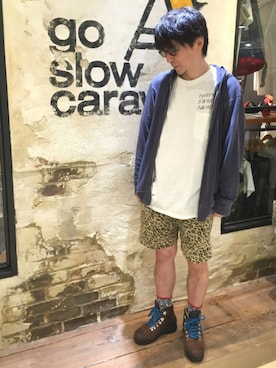 「goslowcaravan」｜「アイテム（その他）」を使った、GSCkichijoji546さん（メンズ・170cm）の夏コーディネート