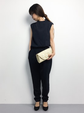 「TITE IN THE STORE（ティテ　インザ　ストア）のアイテム（つなぎ/オールインワン）」を使った、naoさん（レディース・163cm）の夏コーディネート