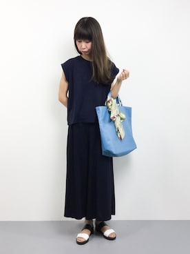 「ROPE' PICNIC（ロペピクニック）のアイテム（サロペット/オーバーオール）」を使った、naoさん（レディース・163cm）の夏コーディネート