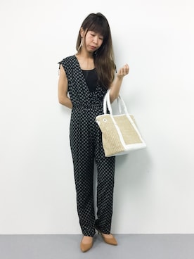「LUCA/LADY LUCK LUCA（ルカ/レディラックルカ）のアイテム（オールインワン・サロペット）」を使った、naoさん（レディース・163cm）の夏コーディネート