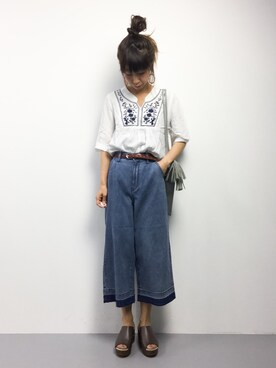 「Raisonne（レゾネ）のアイテム」を使った、naoさん（レディース・163cm）の夏コーディネート