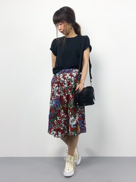 「STACCATO（スタッカート）のアイテム（バッグ）」を使った、naoさん（レディース・163cm）の夏コーディネート