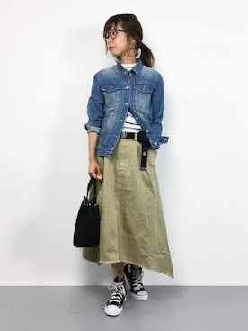 「チノ」｜「アイテム（ジャケット/アウター）」を使った、naoさん（レディース・163cm）の秋コーディネート