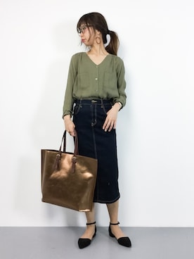 「M.deux（エムドゥ）のアイテム（バッグ）」を使った、naoさん（レディース・163cm）の秋コーディネート