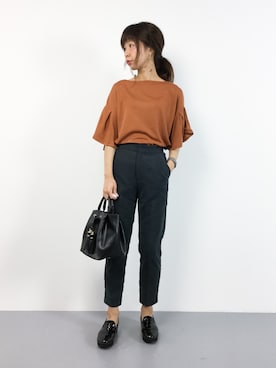 「ivory court（アイボリーコート）のアイテム（ショルダーバッグ）」を使った、naoさん（レディース・163cm）の秋コーディネート