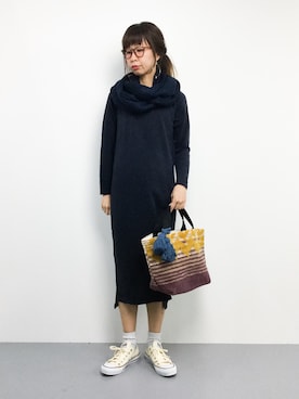 「STYLE DELI（スタイルデリ）のアイテム（ワンピース/ドレス）」を使った、naoさん（レディース・163cm）の秋コーディネート