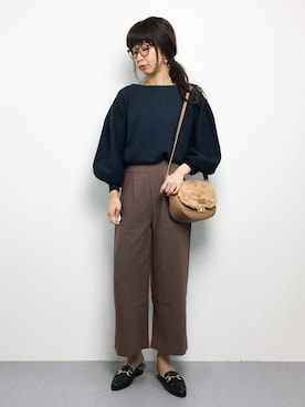 「M.deux（エムドゥ）のアイテム（バッグ）」を使った、naoさん（レディース・163cm）の秋コーディネート