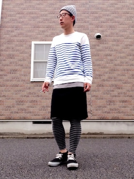 「アイテム（スカート）」を使った、ゆうすけさん（メンズ・176cm・30代）の春コーディネート