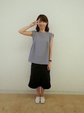 「n100（エヌワンハンドレッド）のアイテム」を使った、きなこさん（レディース・160cm）の秋コーディネート