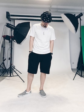 「BROS by WACOALMEN（ブロスバイワコールメン）のアイテム」を使った、LEXさん（メンズ・185cm）の夏コーディネート