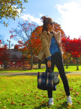  𝕐𝕌𝕂𝕚さん（レディース・160cm）の秋コーディネート