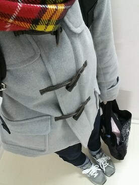 「one after another NICE CLAUP（ワンアフターアナザーナイスクラップ）のアイテム（ダッフルコート）」を使った、まりかさん（レディース・152cm）の冬コーディネート