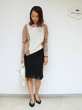 「EDIT. FOR LULU（エディットフォールル）のアイテム」を使った、Yuriさん（レディース・156cm）の秋コーディネート