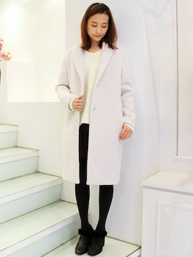 「アイテム（スカート、その他）」を使った、Yuriさん（レディース・156cm）の冬コーディネート